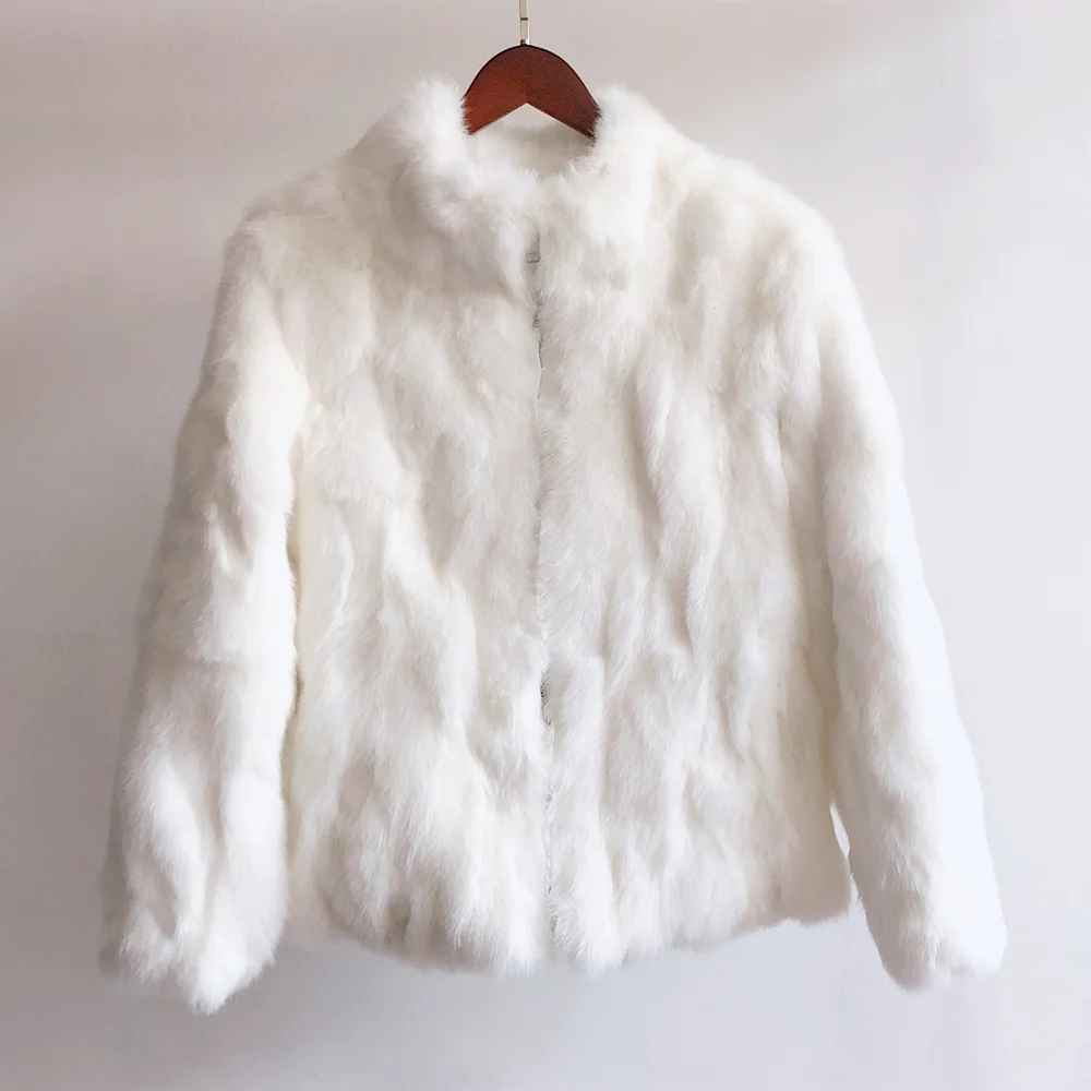 Olivia™ - Natürlicher Kaninchenfellmantel