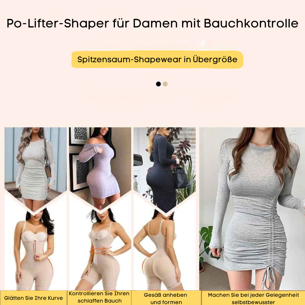 Fiona™ - Shapewear: Po-Lifter, Bauchkontrolle, Taillenformer, Oberschenkel-Straffer
