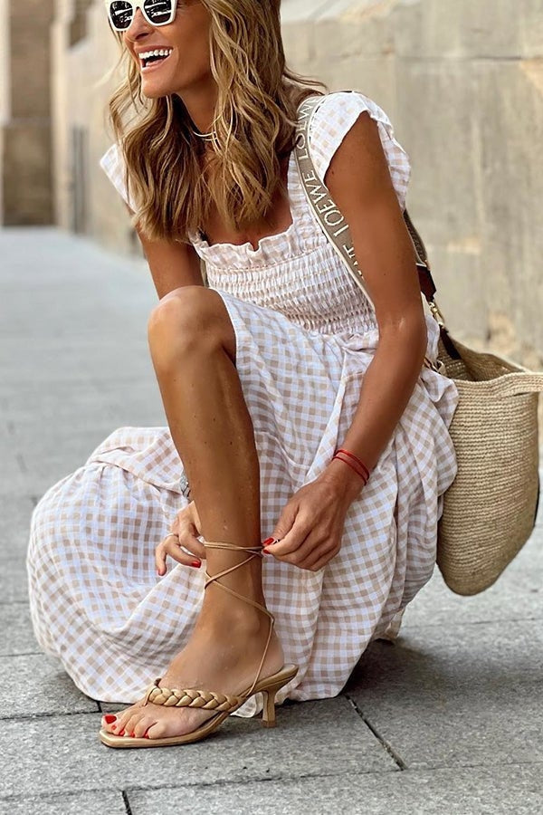 Nirva™ – Feminines, elegantes Sommerkleid in Karodesign