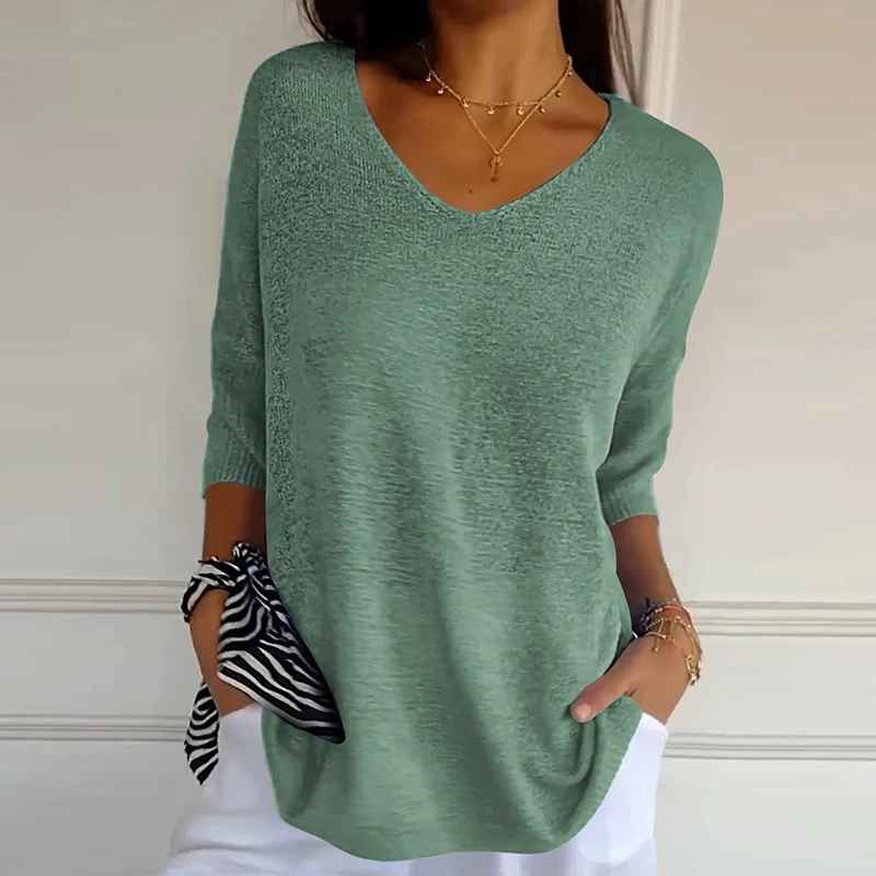 Bellamy™ - Lässiges Strickhemd mit V-Ausschnitt