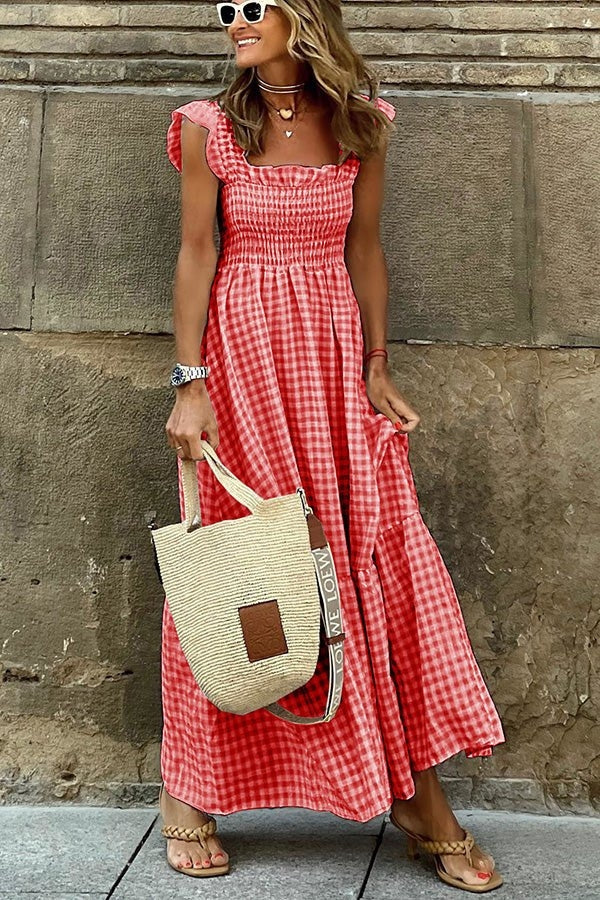 Nirva™ – Feminines, elegantes Sommerkleid in Karodesign