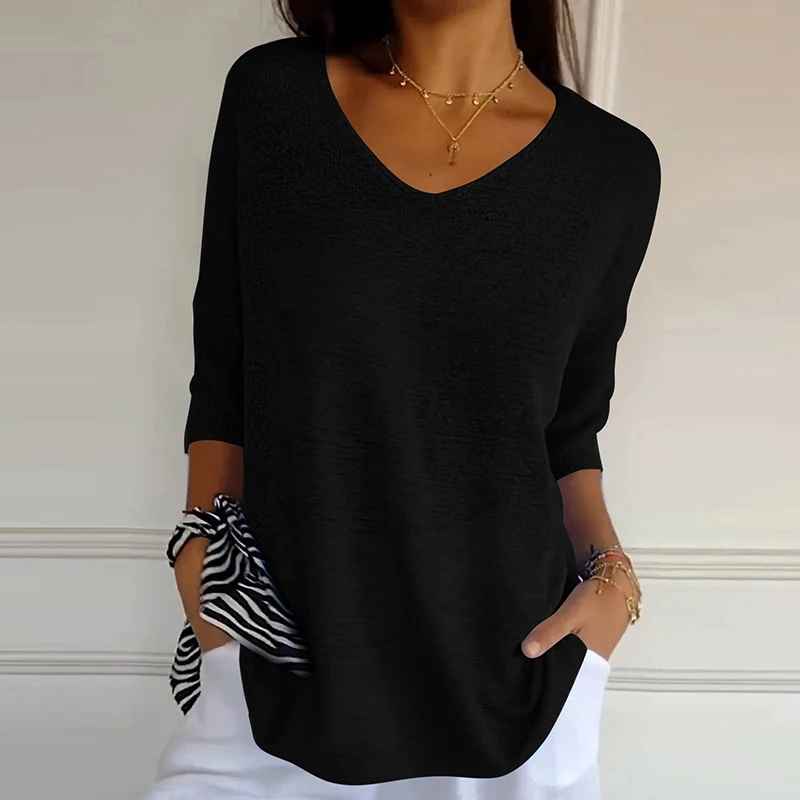 Bellamy™ - Lässiges Strickhemd mit V-Ausschnitt