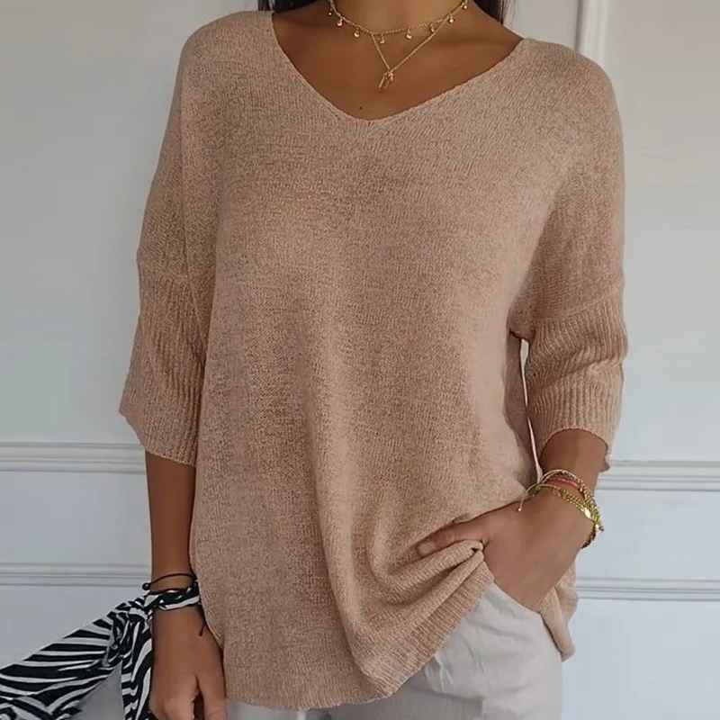 Bellamy™ - Lässiges Strickhemd mit V-Ausschnitt