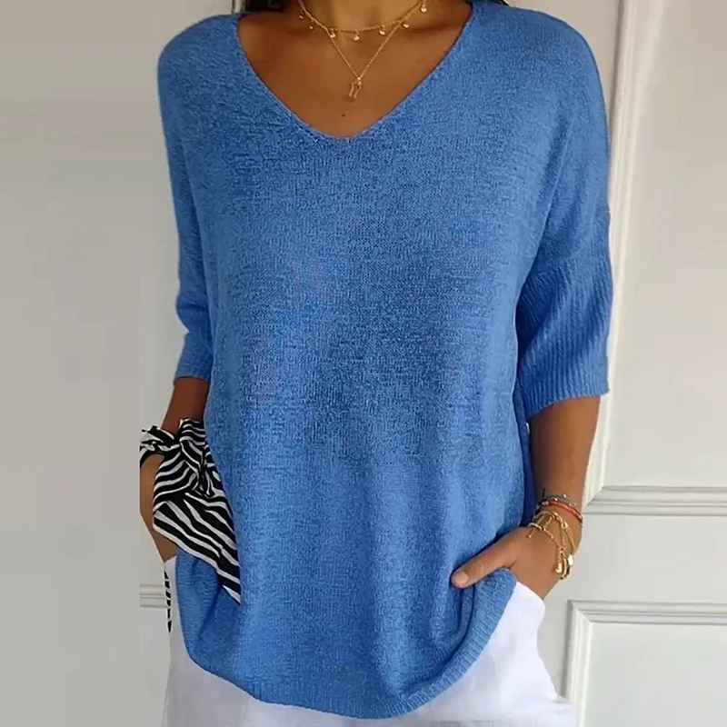 Bellamy™ - Lässiges Strickhemd mit V-Ausschnitt
