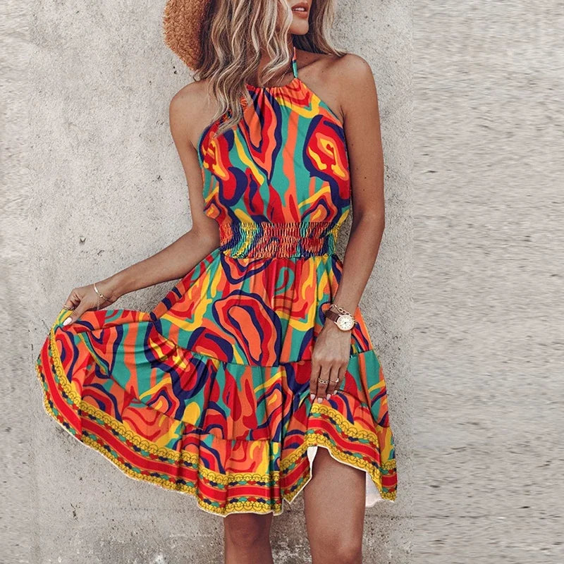 Layla™ – Elegantes Neckholder-Sommerkleid