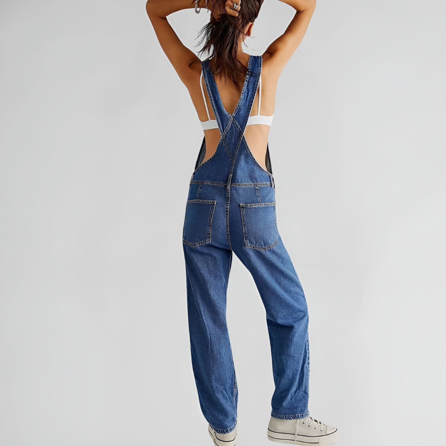 Asta™ - Eleganter Denim-Look Overall für stilvolle Tage