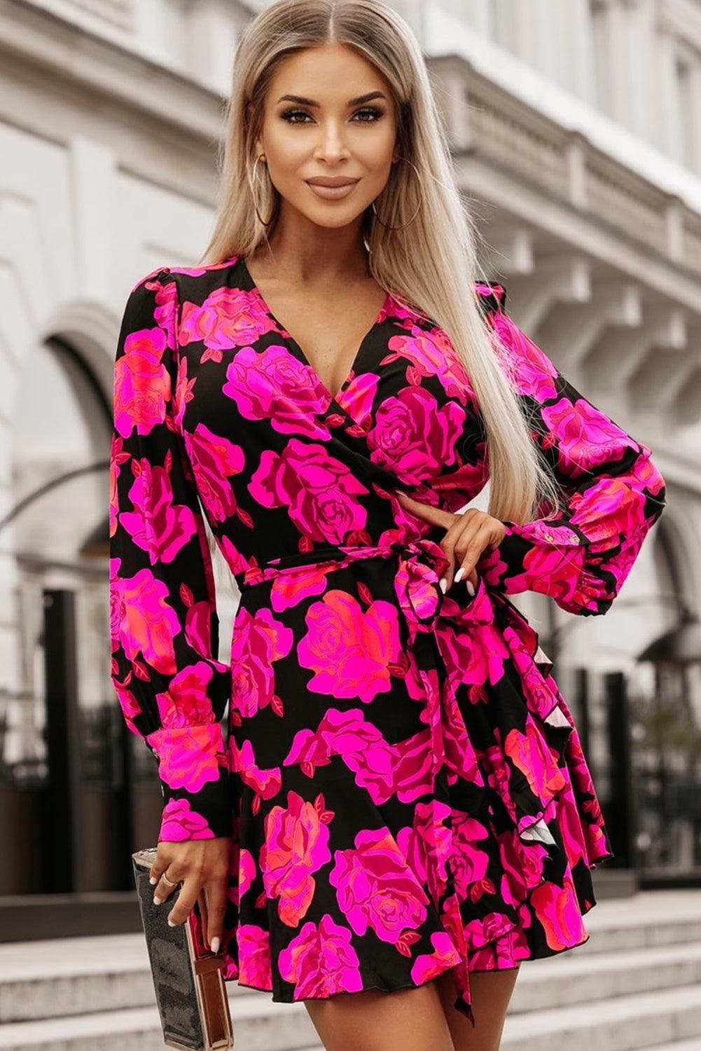 Fleur™ – Wickel-Minikleid mit Volants