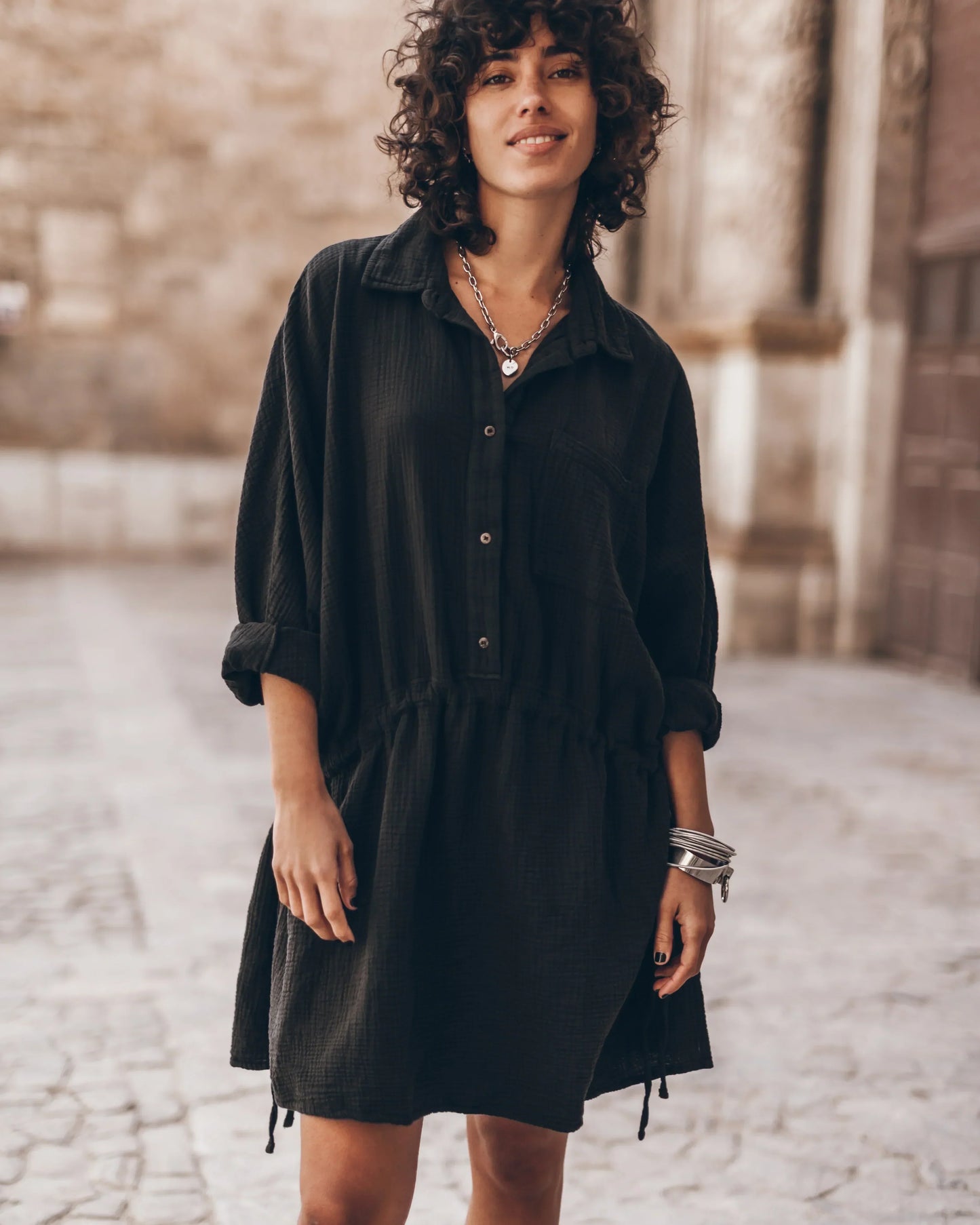 Joy™ – Zeitloses Hemdblusenkleid mit klassischem Schnitt