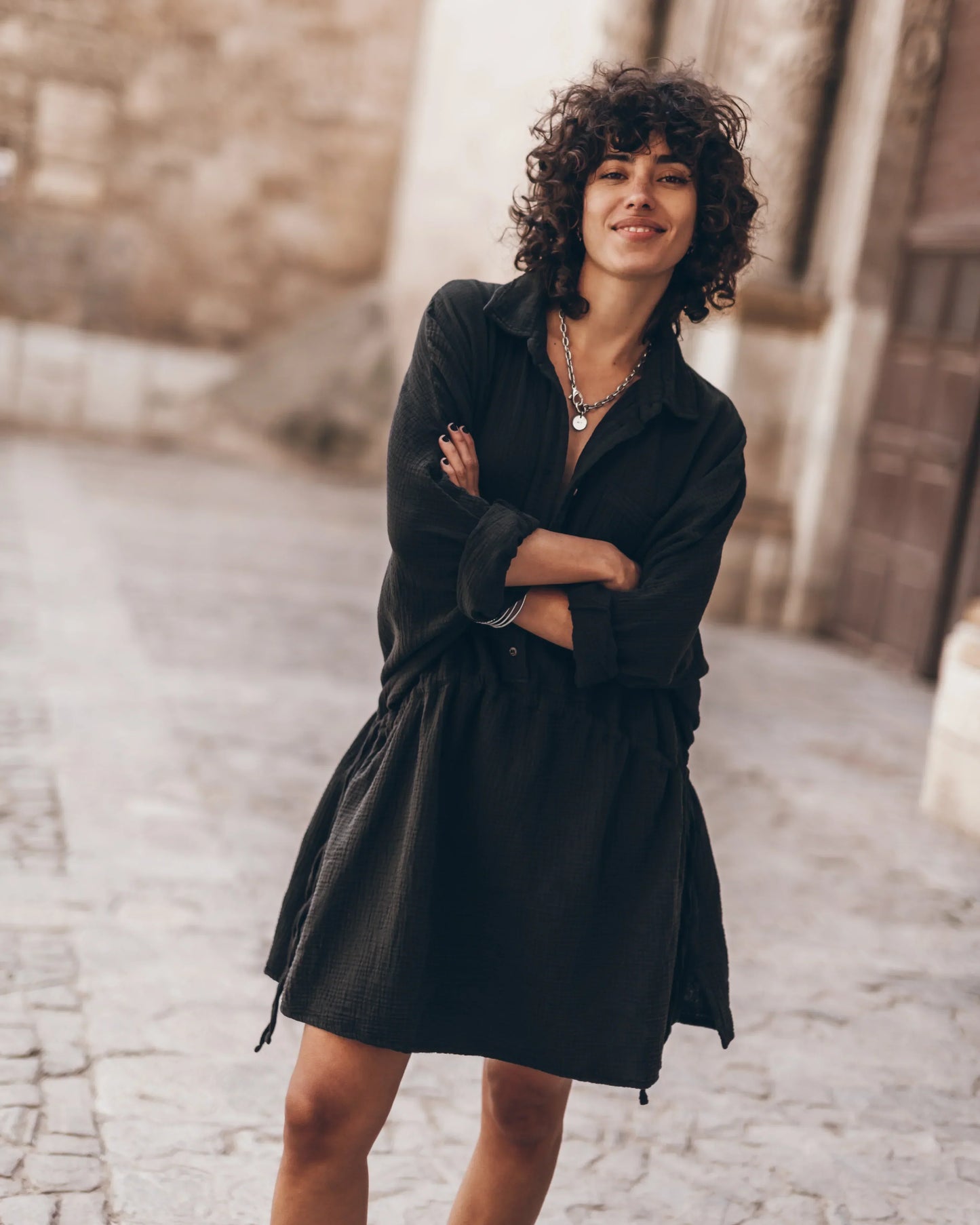 Joy™ – Zeitloses Hemdblusenkleid mit klassischem Schnitt