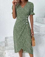 Johanna™ – Feminines Blumenkleid mit schmeichelndem V-Ausschnitt
