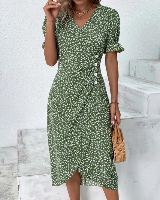 Johanna™ – Feminines Blumenkleid mit schmeichelndem V-Ausschnitt