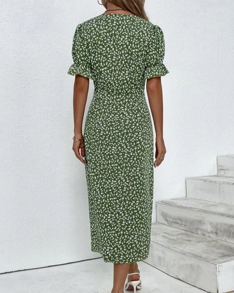 Johanna™ – Feminines Blumenkleid mit schmeichelndem V-Ausschnitt
