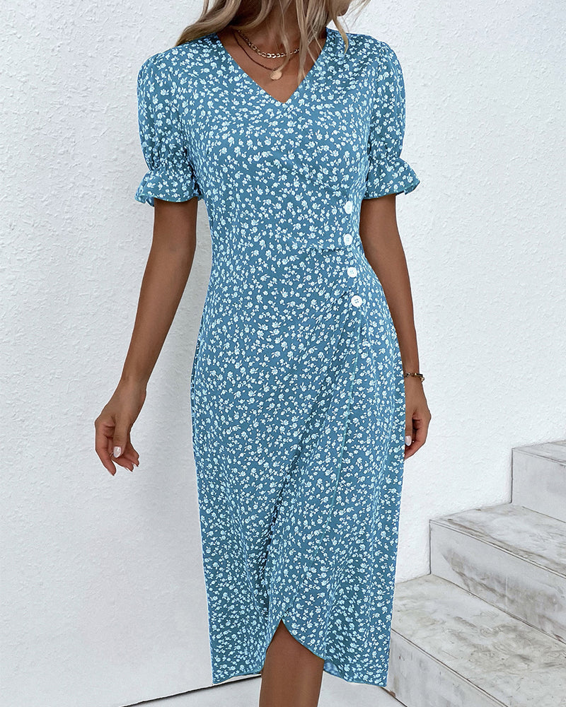 Johanna™ – Feminines Blumenkleid mit schmeichelndem V-Ausschnitt