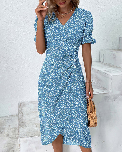 Johanna™ – Feminines Blumenkleid mit schmeichelndem V-Ausschnitt