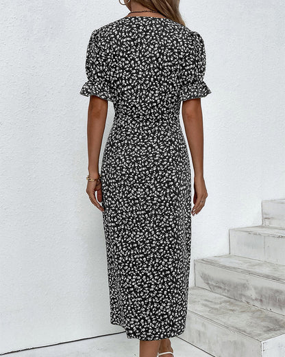 Johanna™ – Feminines Blumenkleid mit schmeichelndem V-Ausschnitt