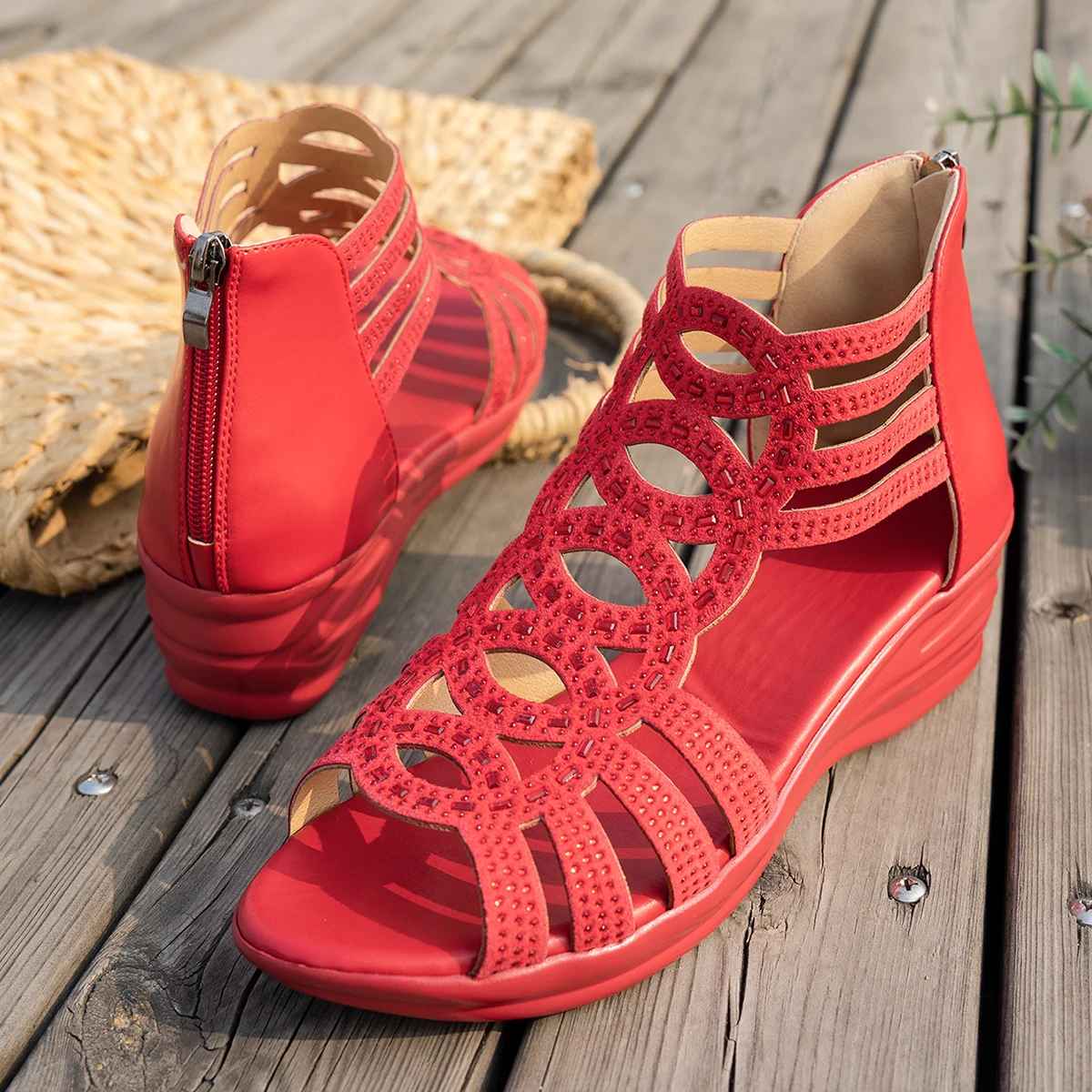 Elna™ – Ultrabequeme orthopädische Sandalen mit komfortablem Absatz