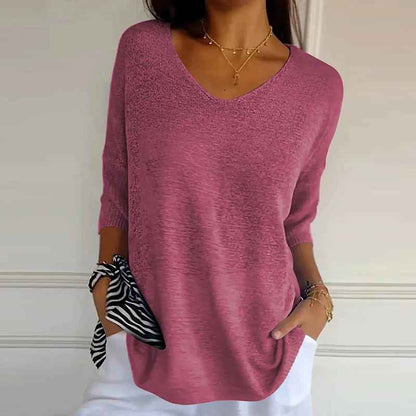 Bellamy™ - Lässiges Strickhemd mit V-Ausschnitt