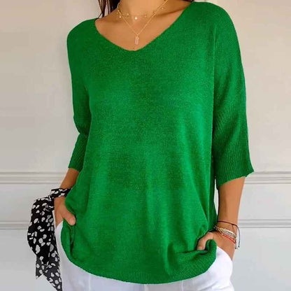 Bellamy™ - Lässiges Strickhemd mit V-Ausschnitt