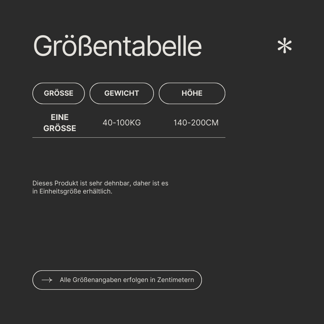 Größentabelle 1