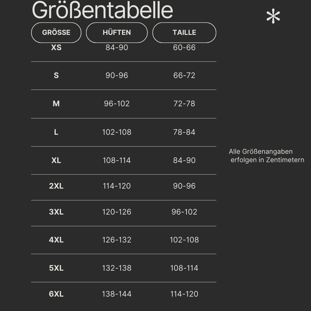 Größentabelle 1