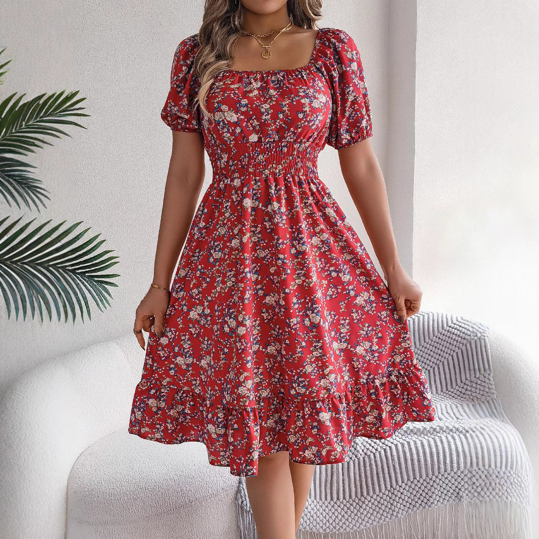 Elise™ – Romantisches Kleid mit Smok und Puffärmeln