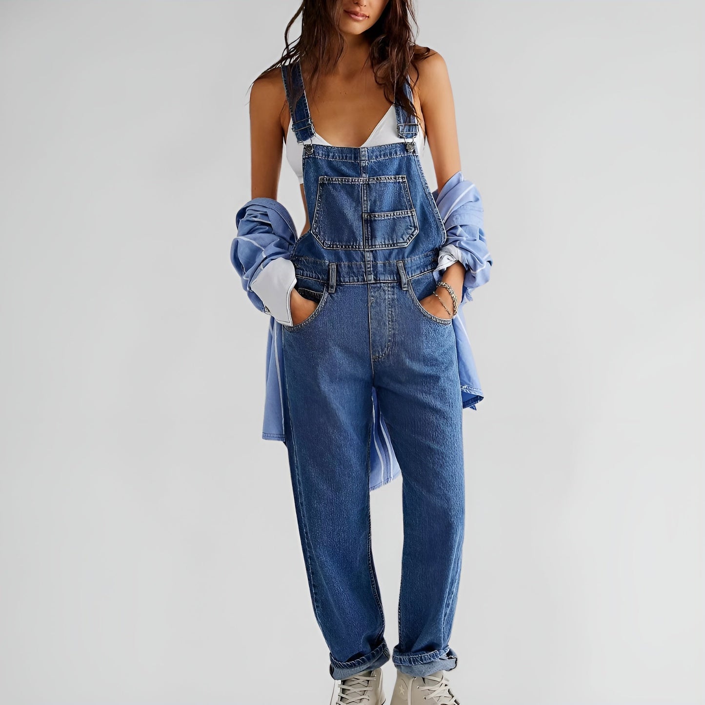 Asta™ - Eleganter Denim-Look Overall für stilvolle Tage