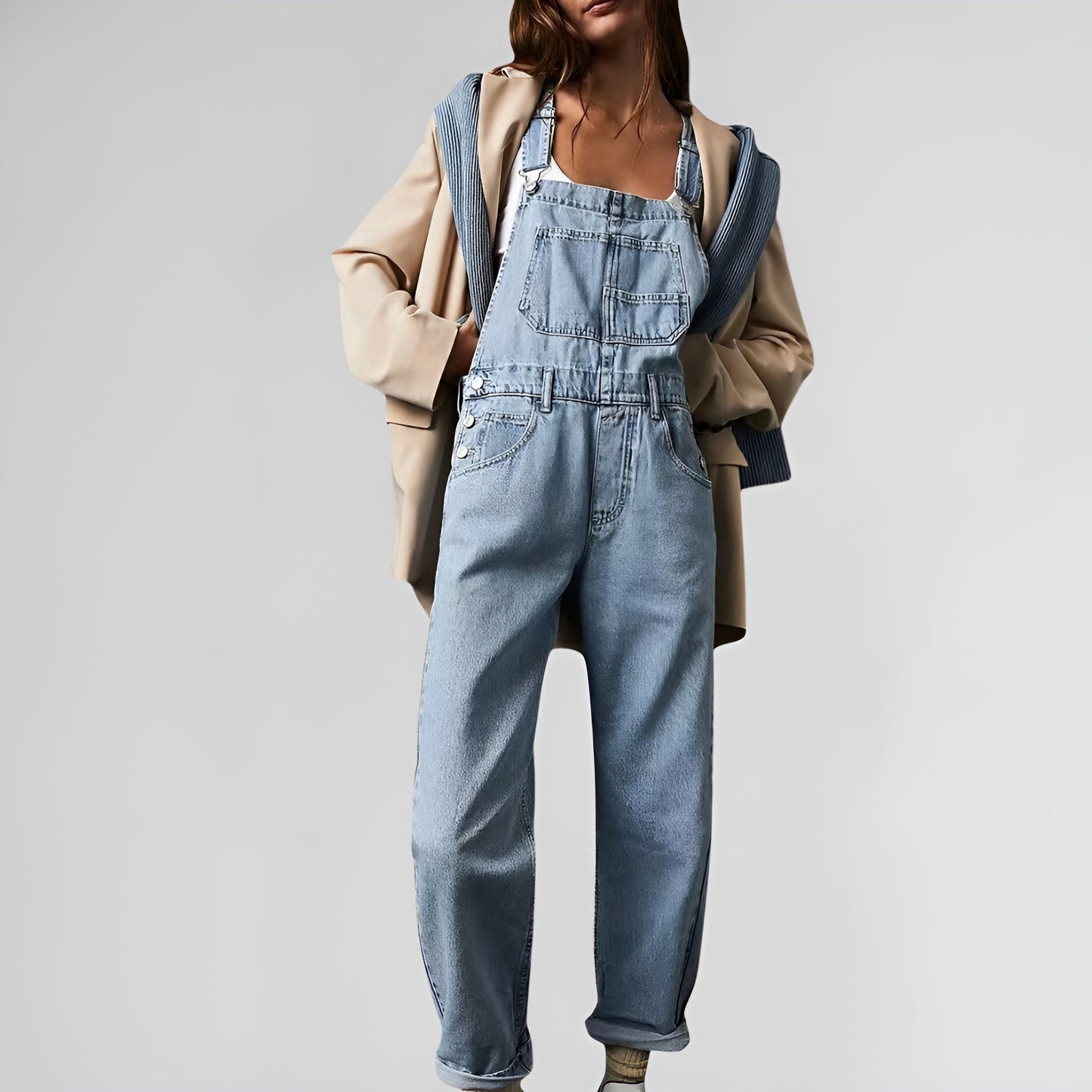 Asta™ - Eleganter Denim-Look Overall für stilvolle Tage