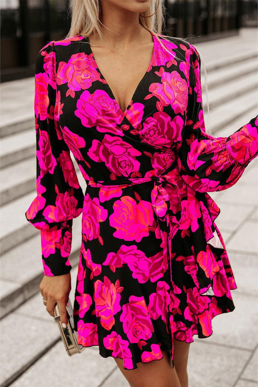 Fleur™ – Wickel-Minikleid mit Volants